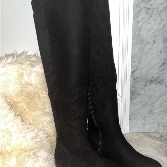 New! Style & Co Haley Black Microsuede Boot Multiple Sizes, Wide Calf - Picture 9 of 10